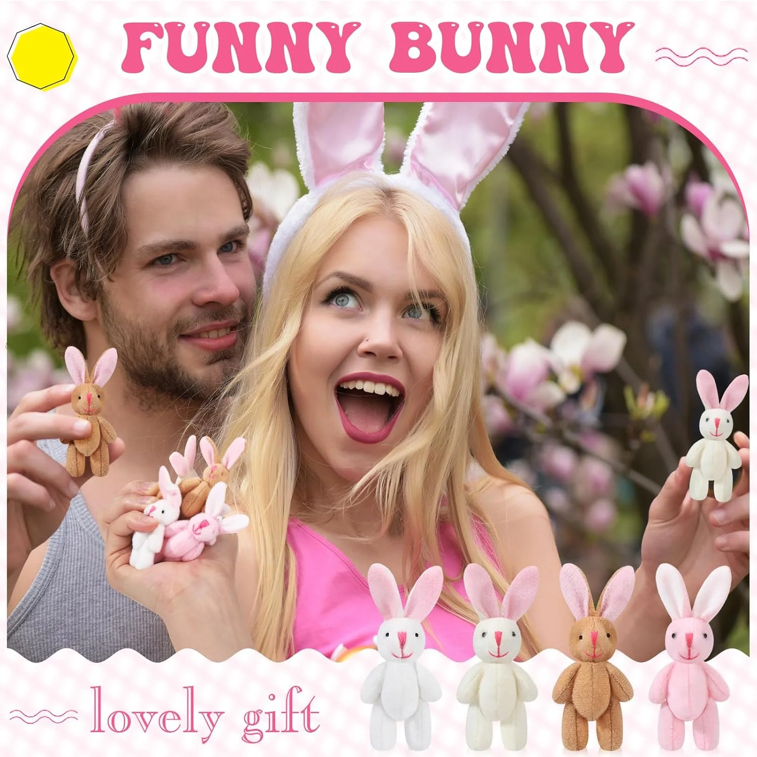 سومیند 20 عدد مینی خرگوش پولیشی عید پاک، خرگوش مفصلی کوچک، عروسک خرگوش کوچک 2.4 اینچی، اسباب بازی های حیوانات پر شده خرگوش نرم برای کیک تولد، تزئینات عروسی، هدایای مهمانی (مدل پولیش کوتاه)