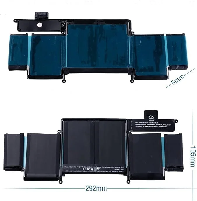 باتری جایگزین A1493 A1582 11.34V 6330mAh سازگار با Apple MacBook Pro Retina 13 اینچ A1493 A1582 (A1502 اواخر 2013 نسخه اواسط 2014) ME864LL/A ME866LL. باتری جایگزین A1493 A1582 11.34V 6330mAh سازگار با Apple MacBook Pro Retina 13 اینچ A1493 A1582 (A1502 اواخر 2013 نسخه اواسط 2014) ME864LL/A ME866LL.