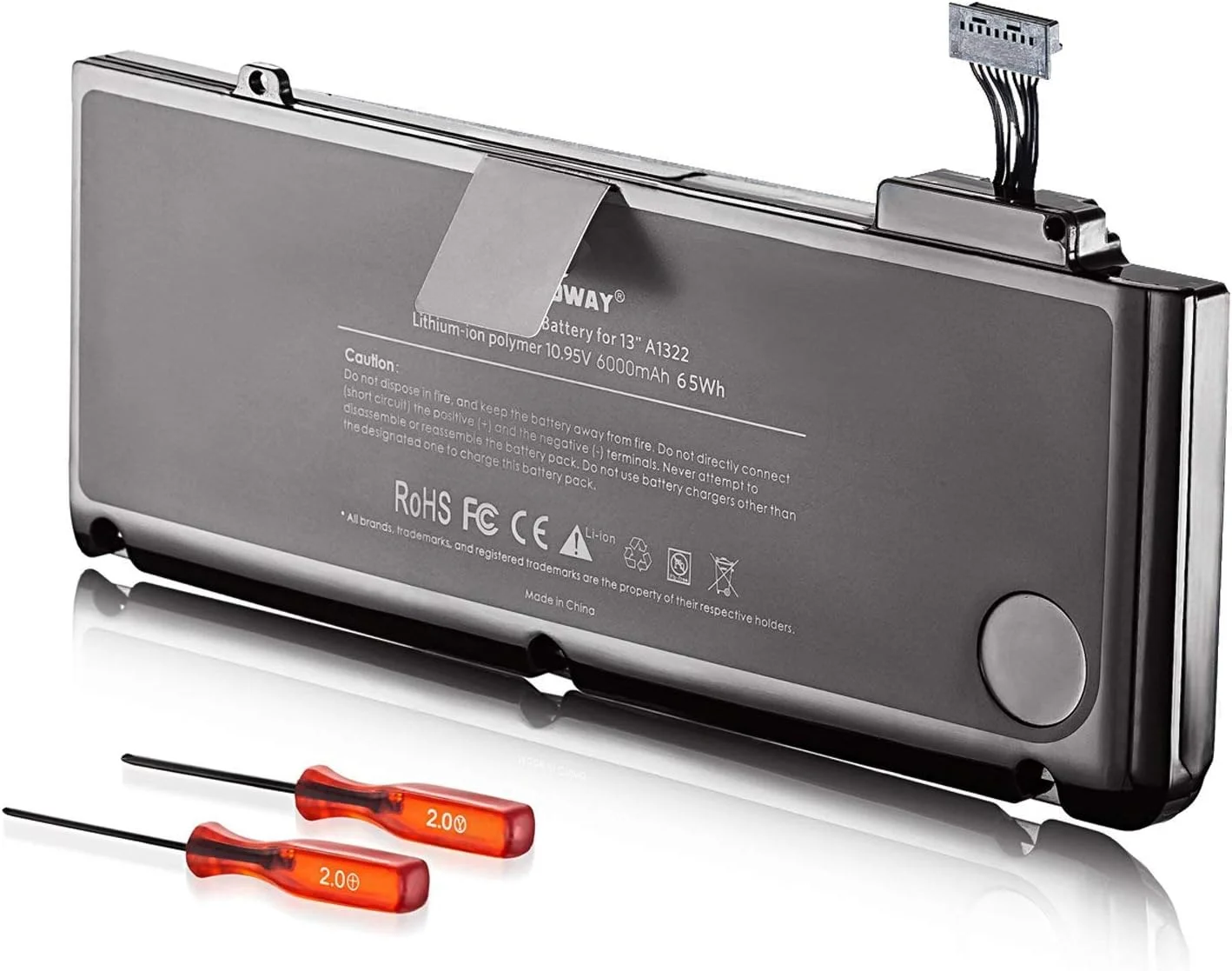 باتری جایگزین لپ تاپ E EGOWAY مدل A1322 A1278 برای مک بوک پرو 13 اینچی (10.95 ولت 6000 میلی آمپر ساعت)