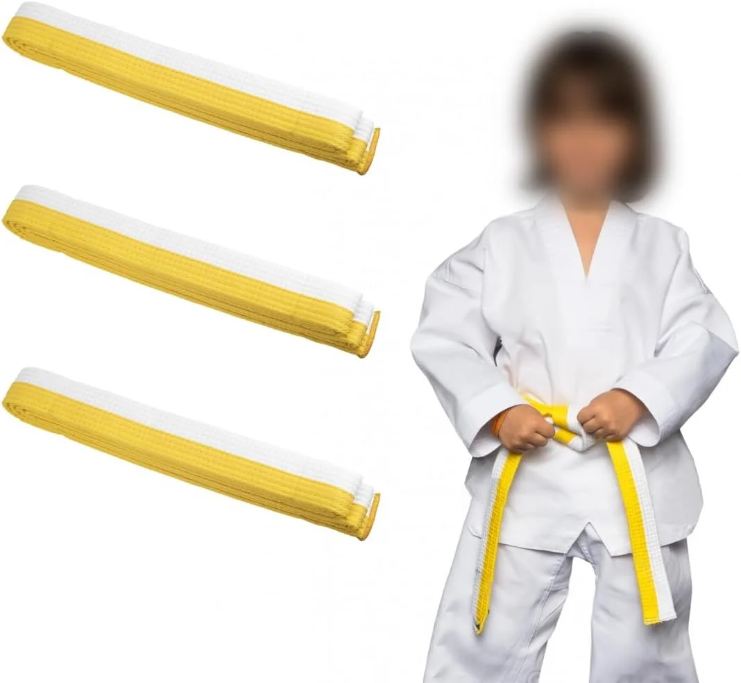 کمربند جودو XPEX، 2 عدد 2 متری، کمربند تکواندو سفید/زرد، هنرهای رزمی، کاراته، جودو، کمربند هنرهای رزمی برای ورزش های بودو، جودو، کاراته، کیک بوکسینگ کمربند جودو XPEX، 2 عدد 2 متری، کمربند تکواندو سفید/زرد، هنرهای رزمی، کاراته، جودو، کمربند هنرهای رزمی برای ورزش های بودو، جودو، کاراته، کیک بوکسینگ