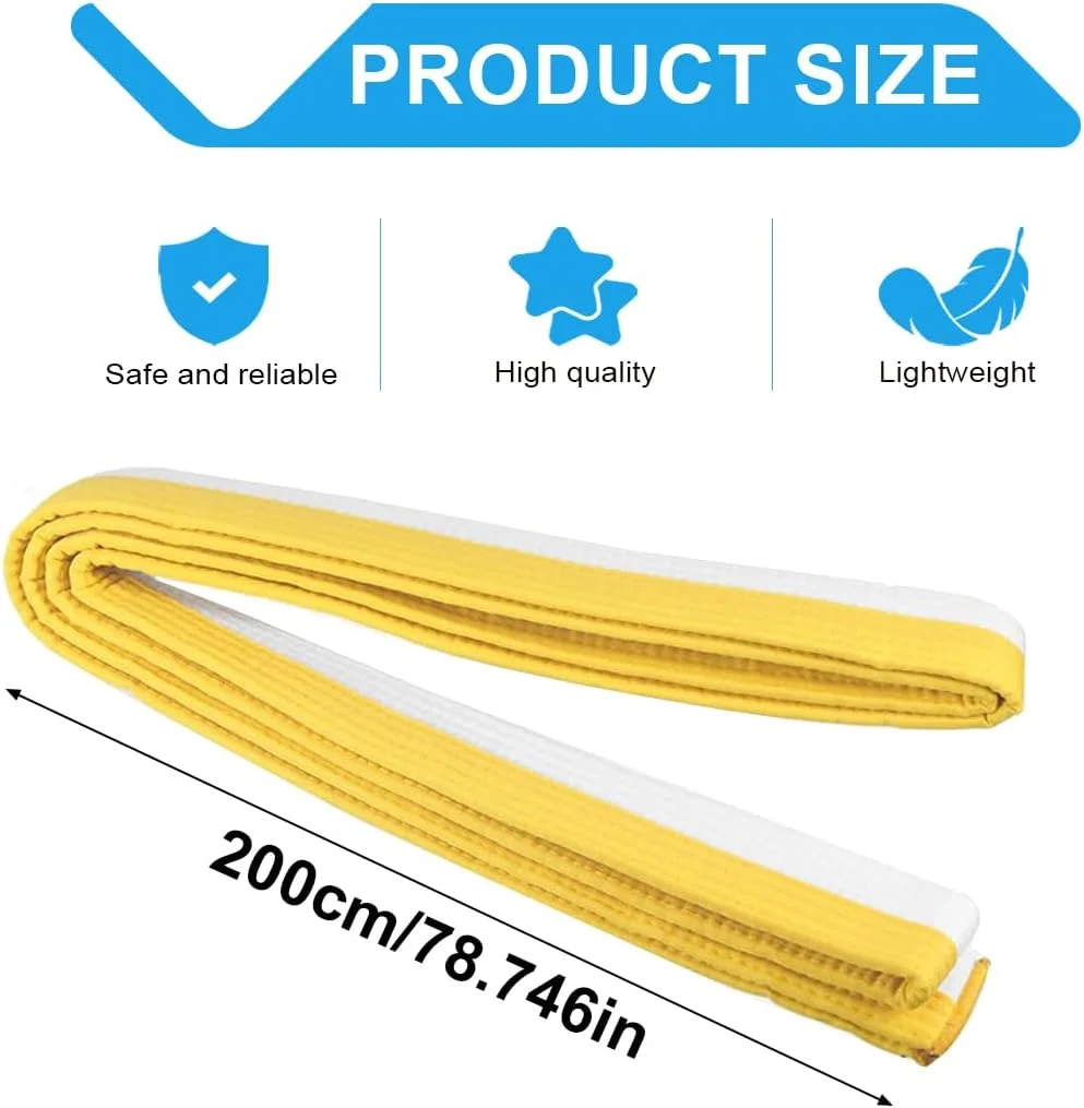 کمربند جودو XPEX، 2 عدد 2 متری، کمربند تکواندو سفید/زرد، هنرهای رزمی، کاراته، جودو، کمربند هنرهای رزمی برای ورزش های بودو، جودو، کاراته، کیک بوکسینگ کمربند جودو XPEX، 2 عدد 2 متری، کمربند تکواندو سفید/زرد، هنرهای رزمی، کاراته، جودو، کمربند هنرهای رزمی برای ورزش های بودو، جودو، کاراته، کیک بوکسینگ