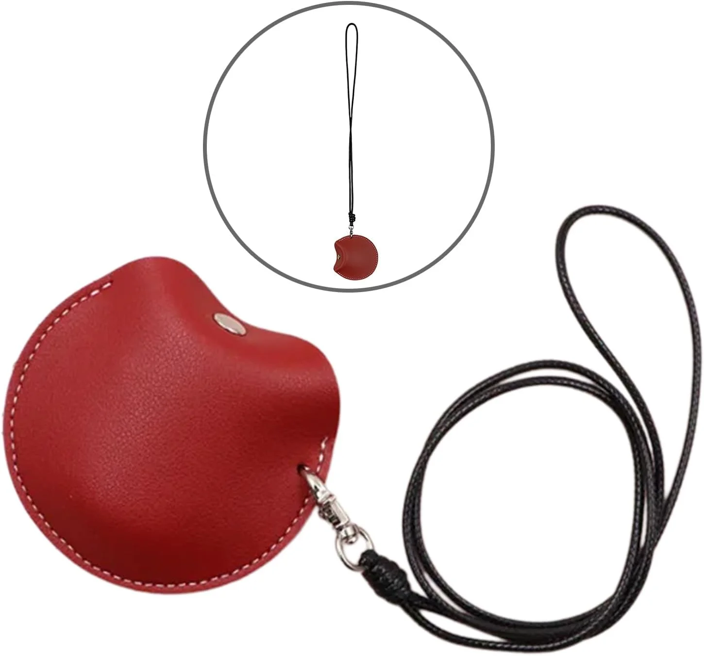 ZERZENGGENGPT کیف آویز گردنی، جعبه حمل هدفون، کیف کوچک قابل حمل برای نگهداری هدفون، آویز چرمی، استفاده آسان، قرمز شرابی ZERZENGGENGPT کیف آویز گردنی، جعبه حمل هدفون، کیف کوچک قابل حمل برای نگهداری هدفون، آویز چرمی، استفاده آسان، قرمز شرابی