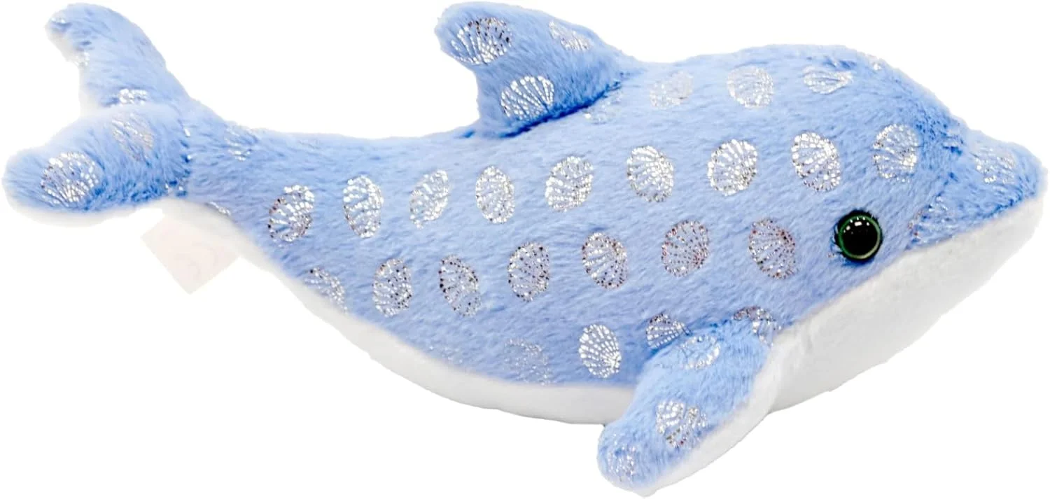 دلفین پولیشی و درخشان Wild Republic، 20 سانتی متر، هدیه ای برای کودکان، اسباب بازی نرم و لطیف، الیاف داخلی از بطری های آب بازیافتی