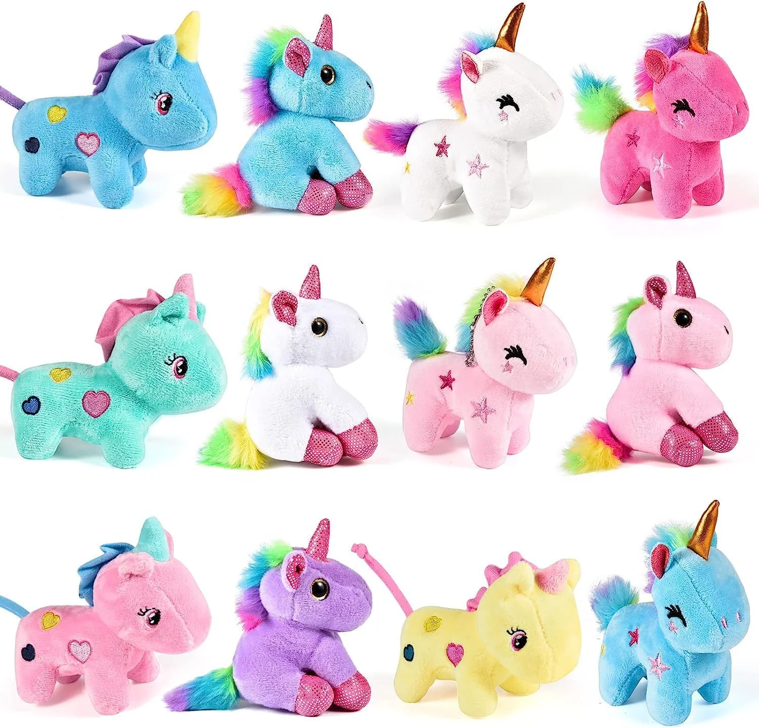 YLMKDE بسته 8 عددی اسباب بازی پولیشی تک شاخ، ایده آل برای مهمانی ها، سایز 4.8 اینچ، جاکلیدی، مناسب برای پر کردن کیسه های هدیه، هدیه تولد دخترانه YLMKDE بسته 8 عددی اسباب بازی پولیشی تک شاخ، ایده آل برای مهمانی ها، سایز 4.8 اینچ، جاکلیدی، مناسب برای پر کردن کیسه های هدیه، هدیه تولد دخترانه