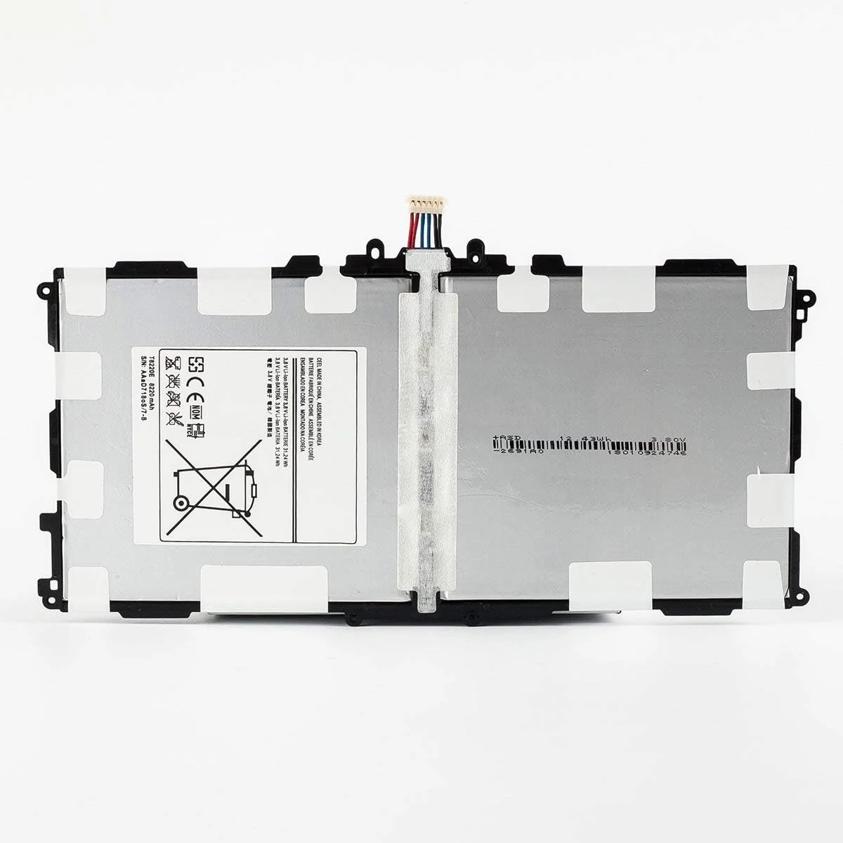 باتری تبلت 3.8 ولت 31.24 وات ساعت T8220E برای سامسونگ گلکسی نوت 10.1 نسخه 2014 مدل های SM-P600 SM-P601 SM-P602 SM-P605 SM-P605V SM-P607T SM-T520 SM-T525 T8220U T8200K T8220C به همراه ابزار