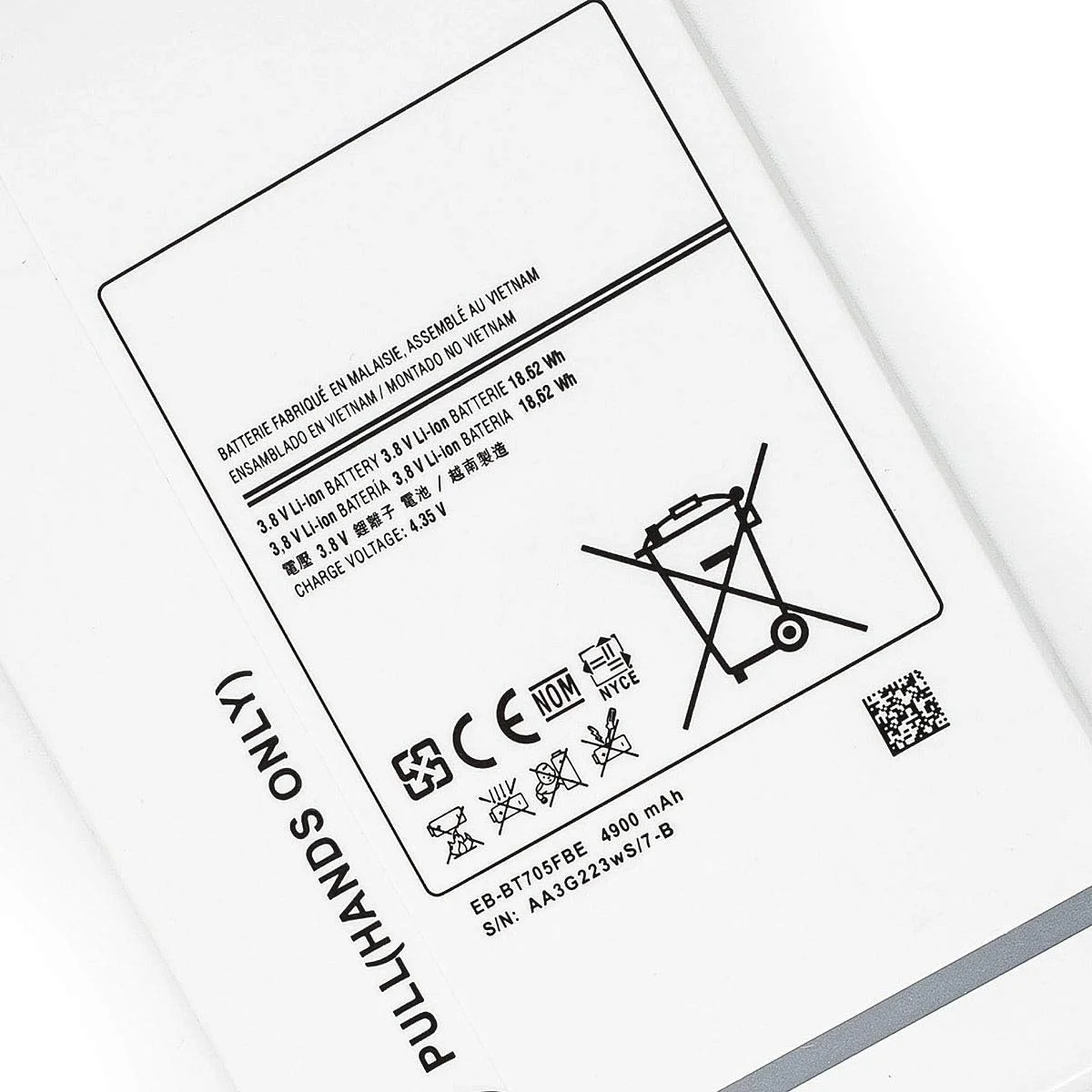 باتری تبلت EB-BT705FBE (3.8V 18.62Wh 4900mAh) برای Samsung Galaxy Tab S 8.4 SM-T700 SM-T700N SM-T705 SM-T705C SM-T705Y SM-T707 SM-T707A SM-T707V سری EB-BT705FBC EB-BT705FBU به همراه ابزار