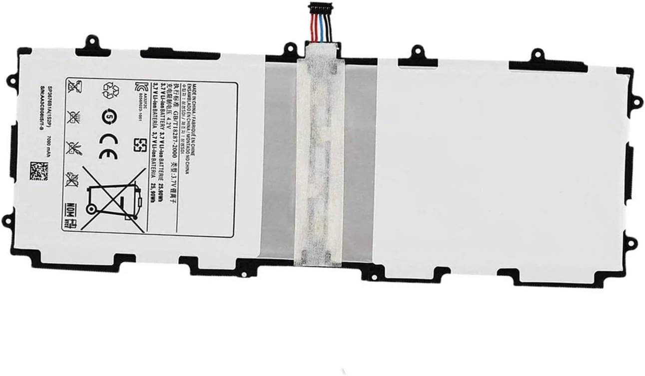 باتری تبلت 3.7 ولت 25.90 وات ساعت 7000 میلی آمپر ساعت SP3676B1A(1S2P) برای تبلت سامسونگ گلکسی تب 10.1 GT-P7500 P7510 تب 2 10.1 GT-P5100 P5110 P5113 SCH-I915 SGH-I497 نوت 10.1 GT-N8000 N8010 N8013 به همراه ابزار