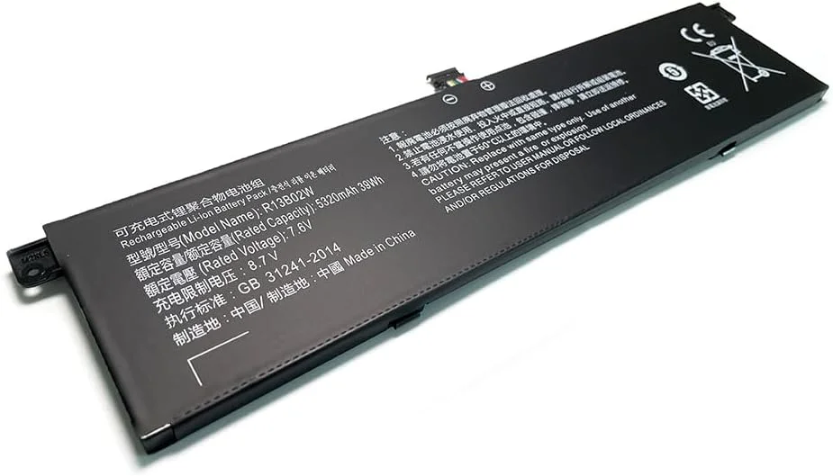 باتری لپ تاپ R13B01W R13B02W برای تبلت شیائومی Mi Air 13.3 اینچی (7.6 ولت 39 وات ساعت) باتری لپ تاپ R13B01W R13B02W برای تبلت شیائومی Mi Air 13.3 اینچی (7.6 ولت 39 وات ساعت)