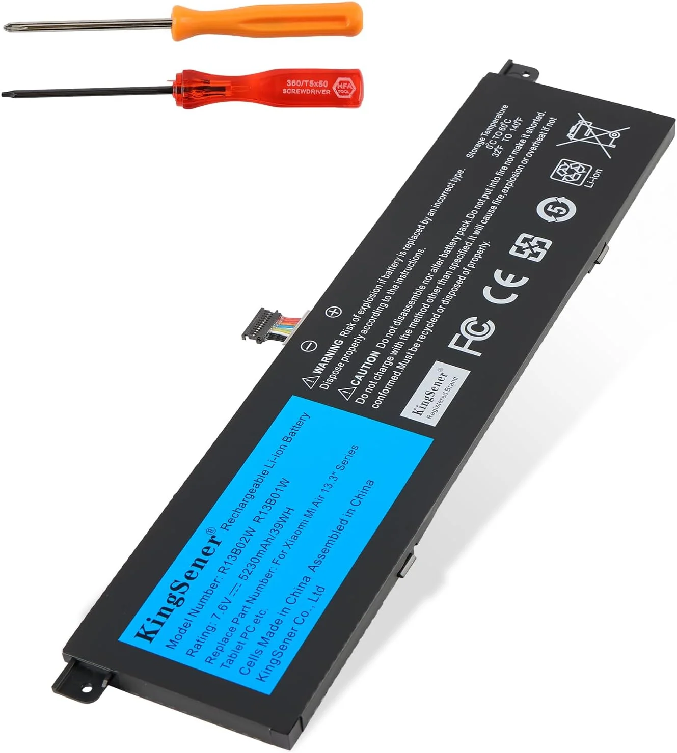 باتری لپ تاپ R13B01W R13B02W برای سری Xiaomi Mi Air 13 13.3 اینچی نوت بوک 161301-01 تبلت PC باتری قابل شارژ 7.6V 5230mAh / 39WH باتری لپ تاپ R13B01W R13B02W برای سری Xiaomi Mi Air 13 13.3 اینچی نوت بوک 161301-01 تبلت PC باتری قابل شارژ 7.6V 5230mAh / 39WH