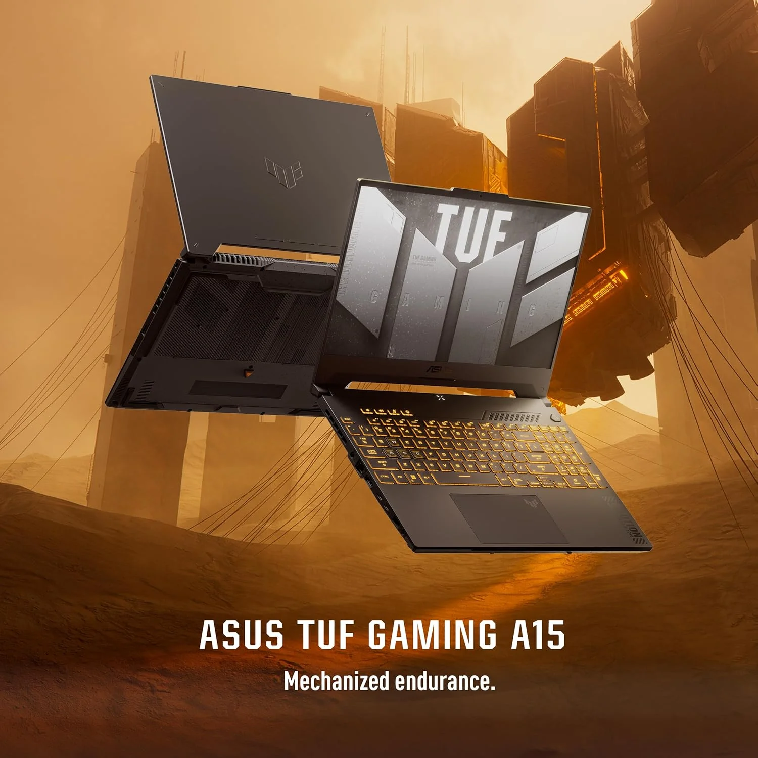 ایسوس TUF Gaming A15 FA507NUR-LP053W AMD R7-7435HS/16GB RAM/1TB SSD/NVIDIA GeForce RTX 4050 6GB/15.6 FHD(1920x1080) 144Hz/Windows11 Home/نور پس زمینه تک رنگ RGB/صفحه کلید انگلیسی - عربی - خاکستری مکانیکی