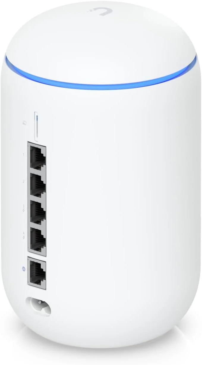 کنسول سیستم عامل UniFi یوبیکویتی با اکسس پوینت WiFi 6 یکپارچه و درگاه امنیتی، سرعت بی سیم 2.4 گیگابیت بر ثانیه در 5 گیگاهرتز، 128 گیگابایت حافظه