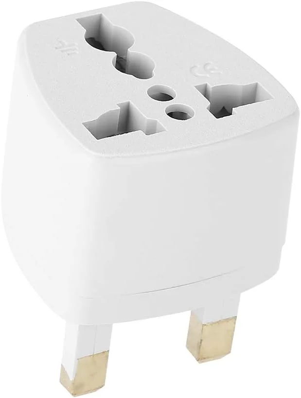 آداپتور تبدیل دوشاخه جهانی برق برای مسافرت، تبدیل دوشاخه های آمریکایی، اروپایی و استرالیایی به مدل بریتانیایی برای استفاده در بریتانیا، هند و هنگ کنگ، طراحی کوچک و سبک، عالی برای استفاده در سفر