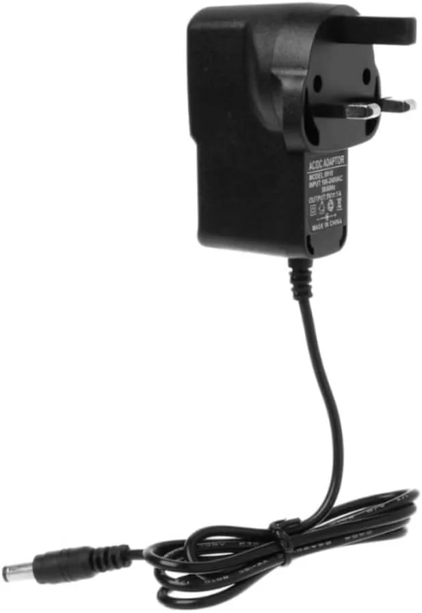 آداپتور برق سوئیچینگ AC ۱۰۰-۲۴۰ ولت به DC ۹ ولت ۱ آمپر، آداپتور مبدل، شارژر دستگاه کارتخوان، دستگاه پوز، دوشاخه UK