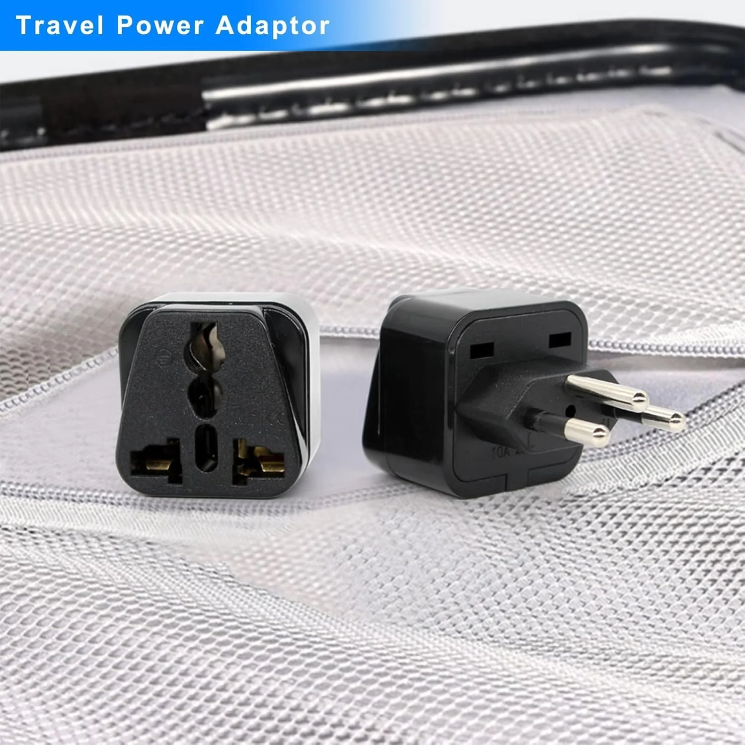 آداپتور دوشاخه سوئیس، بسته 2 عددی آداپتور دوشاخه بریتانیا به سوئیس، آداپتور دوشاخه مسافرتی جهانی اروپا برای استفاده در سوئیس (2 عدد، مشکی)