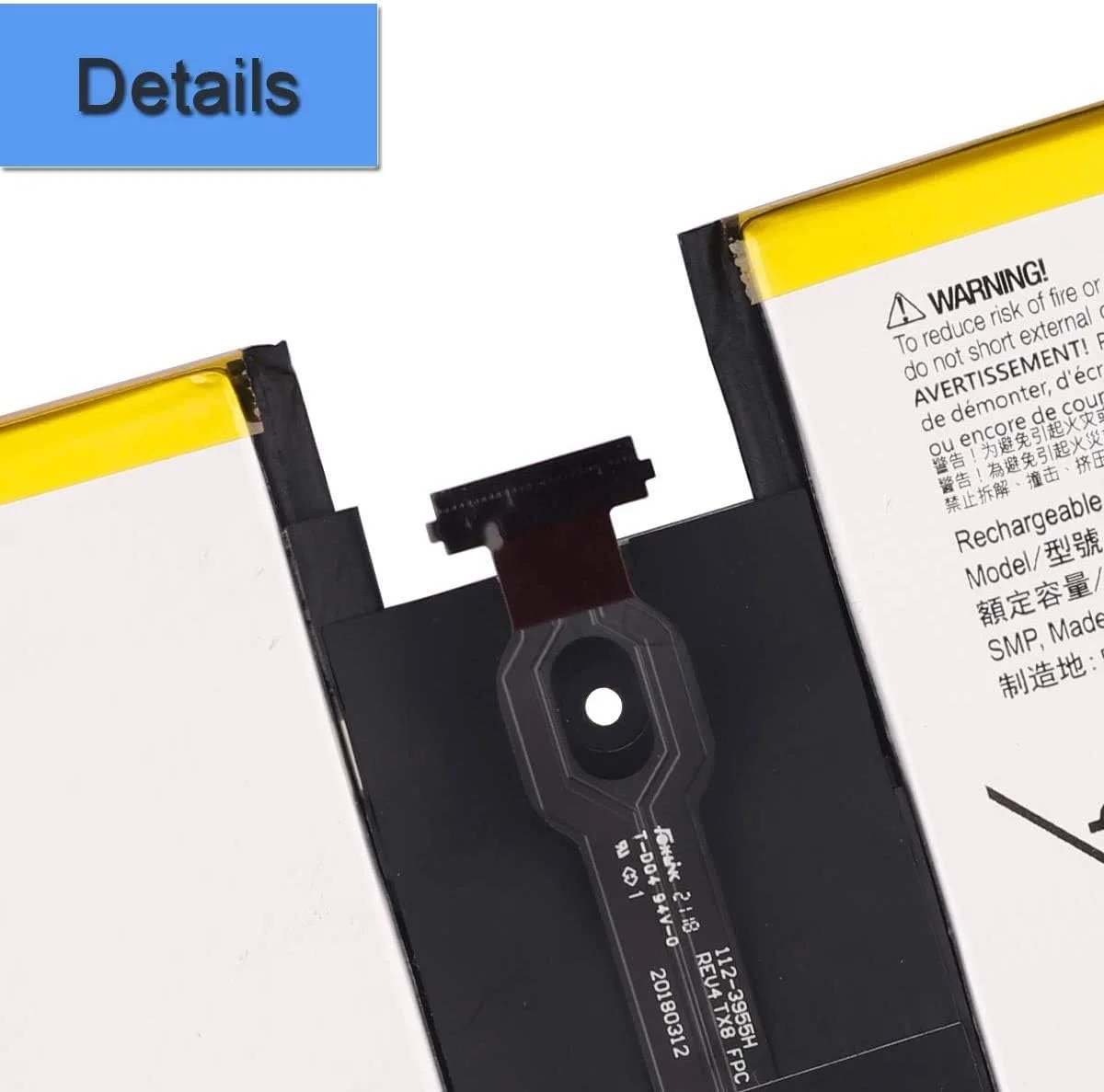 باتری تبلت مدل G16QA043H (7.66V 26.12Wh 3411mAh) جایگزین برای تبلت Microsoft Surface GO 1824 سری G16QAO43H به همراه ابزار باتری تبلت مدل G16QA043H (7.66V 26.12Wh 3411mAh) جایگزین برای تبلت Microsoft Surface GO 1824 سری G16QAO43H به همراه ابزار