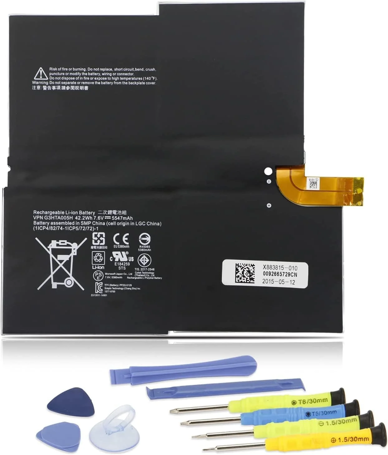 باتری لپ تاپ Txopaf 7.6V 42.2Wh 5380mAh G3HTA005H G3HTA009H MS011301-PLP22T02 سازگار با تبلت Microsoft Surface Pro 3 1631 1577-9700 باتری لپ تاپ Txopaf 7.6V 42.2Wh 5380mAh G3HTA005H G3HTA009H MS011301-PLP22T02 سازگار با تبلت Microsoft Surface Pro 3 1631 1577-9700