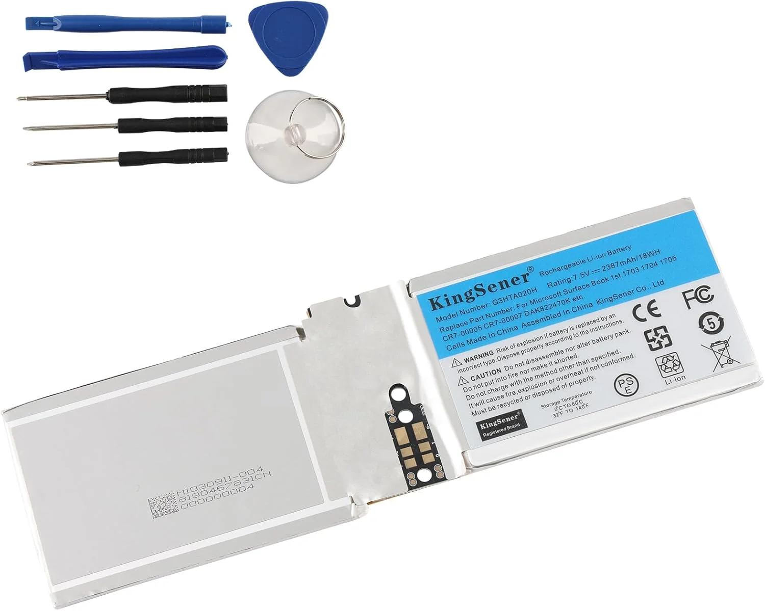 باتری تبلت G3HTA020H DAK822470K برای Microsoft Surface Book 1 1703 1704 1705 CR7 13.5 اینچ CR7-00005 CR7-00007 صفحه نمایش باتری G3HTA044H 7.5V 2387mAh/18WH به همراه ابزار