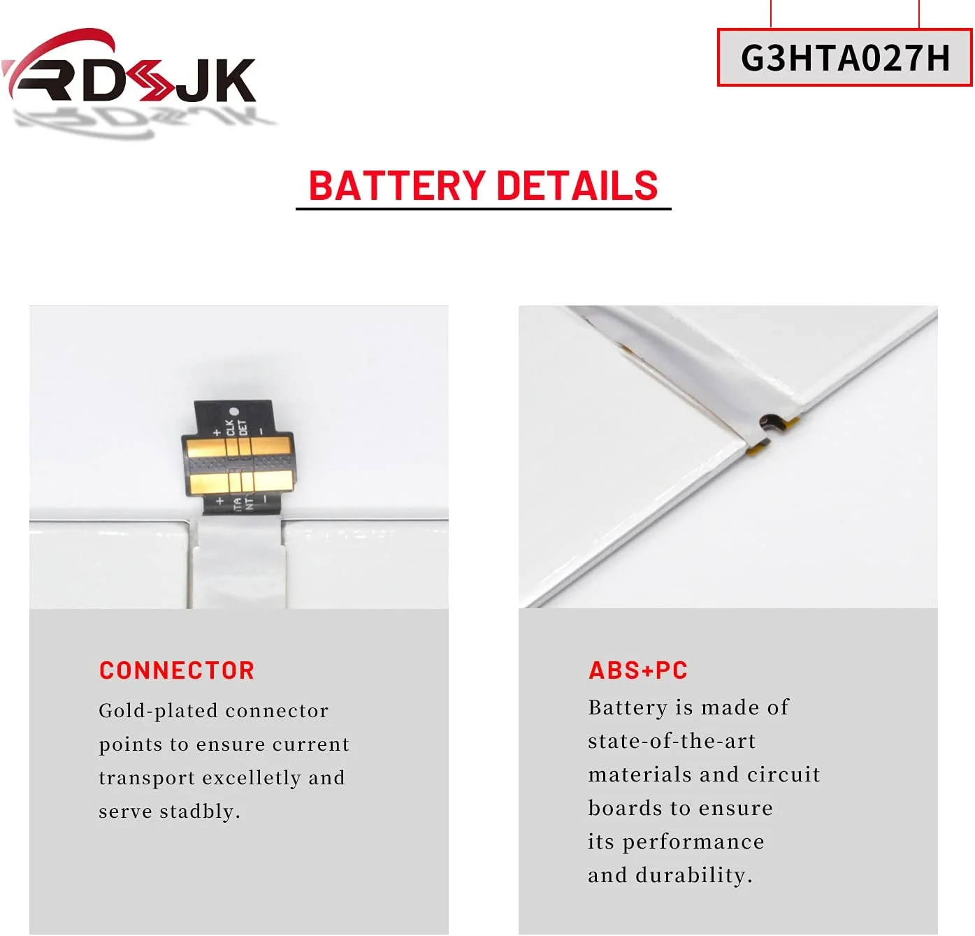 باتری لپ تاپ G3HTA027H DYNR01 برای تبلت Microsoft Surface Pro 4 Pro4 1724 12.3 اینچی سری DYNRO1 G3HTA026H 7.5V 38.2Wh 5087mAh به همراه ابزار باتری لپ تاپ G3HTA027H DYNR01 برای تبلت Microsoft Surface Pro 4 Pro4 1724 12.3 اینچی سری DYNRO1 G3HTA026H 7.5V 38.2Wh 5087mAh به همراه ابزار