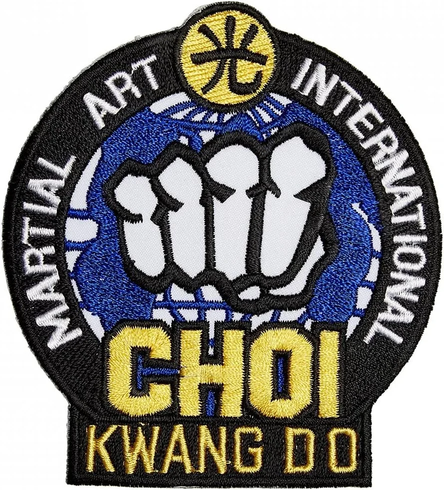 نشان های گلدوزی شده هنرهای رزمی PLAYWELL - نشان چوی کوانگ دو، مشکی، سایز آزاد