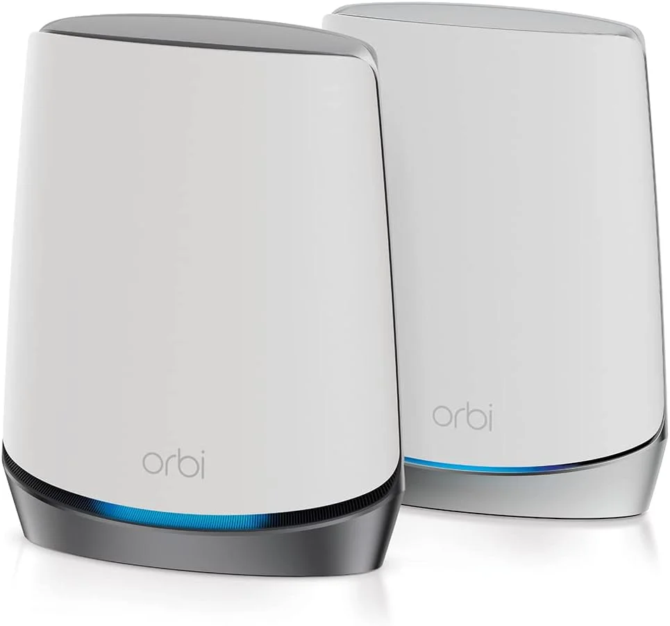 سیستم مش وای فای 6 سه باندی NETGEAR Orbi 5G (NBK752) – روتر با 1 توسعه دهنده ماهواره ای | پوشش تا 465 متر مربع، 40 دستگاه | AX4200 (تا 4.2 گیگابیت بر ثانیه)