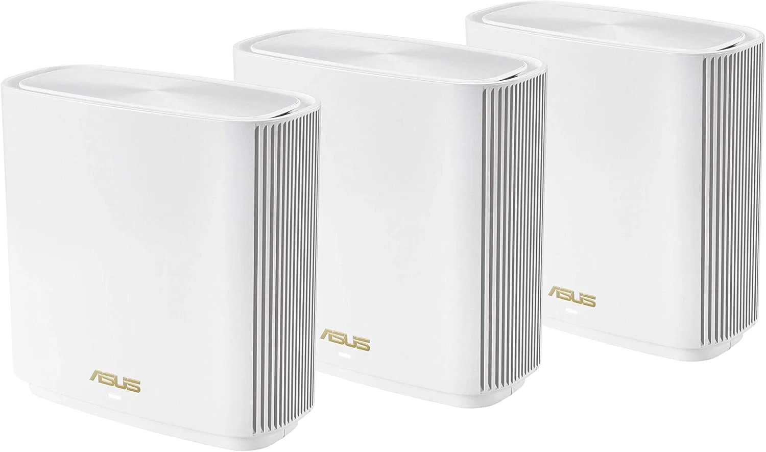 سیستم وای فای مش سه باندی ASUS ZenWiFi برای کل خانه (ET8 3PK)، پوشش تا 700 متر مربع، 6600 مگابیت بر ثانیه، باند 6 گیگاهرتز جدید، AiMesh، امنیت اینترنت رایگان مادام العمر، کنترل کودک، راه اندازی آسان