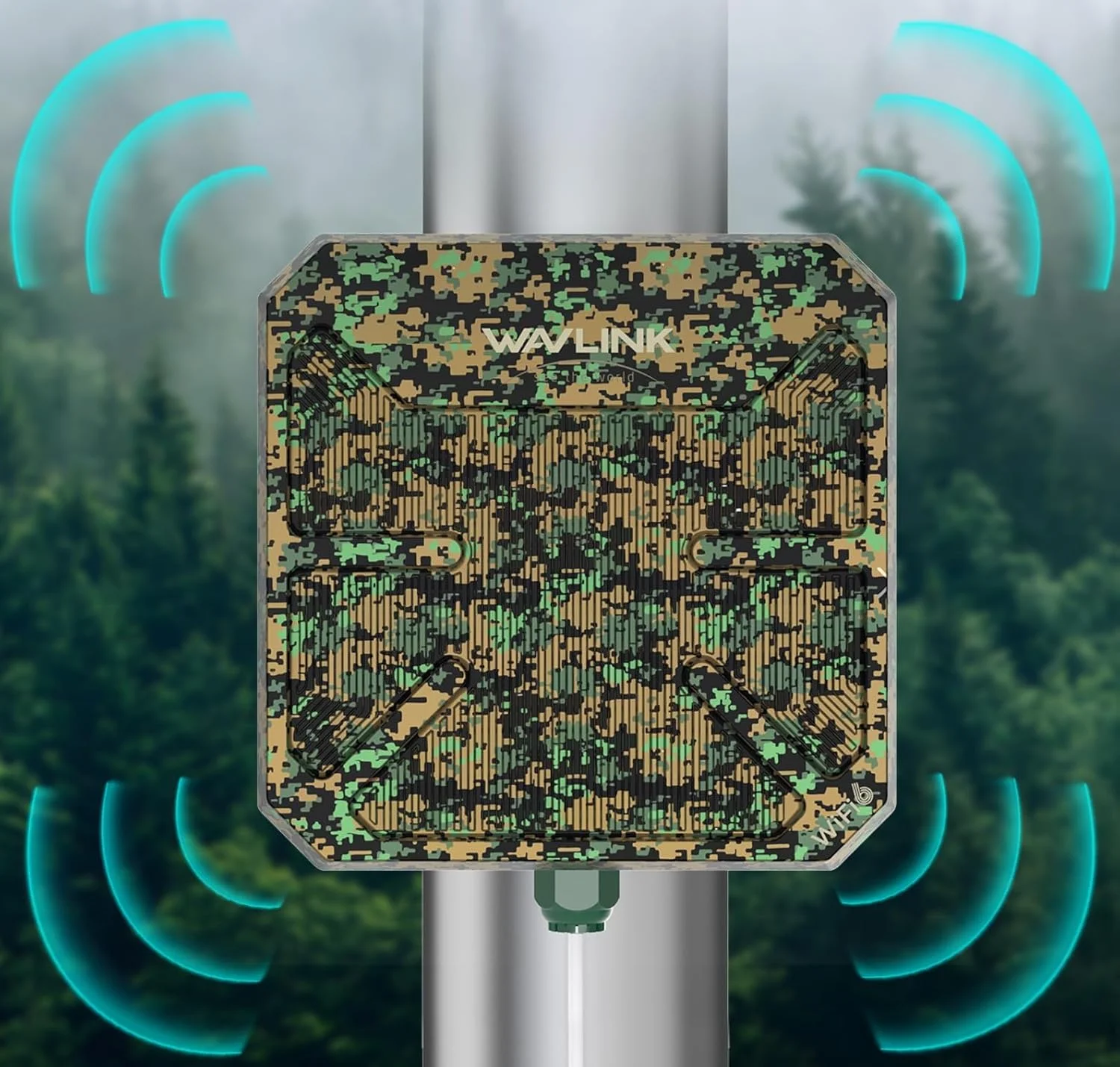 اکستندر وای فای 6 بیرونی WAVLINK AX3000، تکرار کننده/اکسس پوینت/روتر بی سیم دو بانده با برد بلند با PoE/ انتقال 3KM PtP، ضد آب IP67، پشتیبانی از حداکثر 256 دستگاه برای کمپینگ، مزرعه