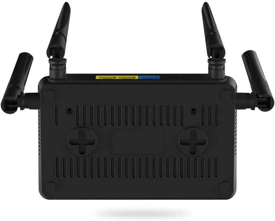 روتر هوشمند بی سیم Wavlink N300 با 4 آنتن خارجی 5dbi و دکمه WPS، IP QoS، روتر بی سیم 300 مگابیت در ثانیه، سرور DHCP/راه اندازی پورت/سرور مجازی/مدیریت از راه دور.