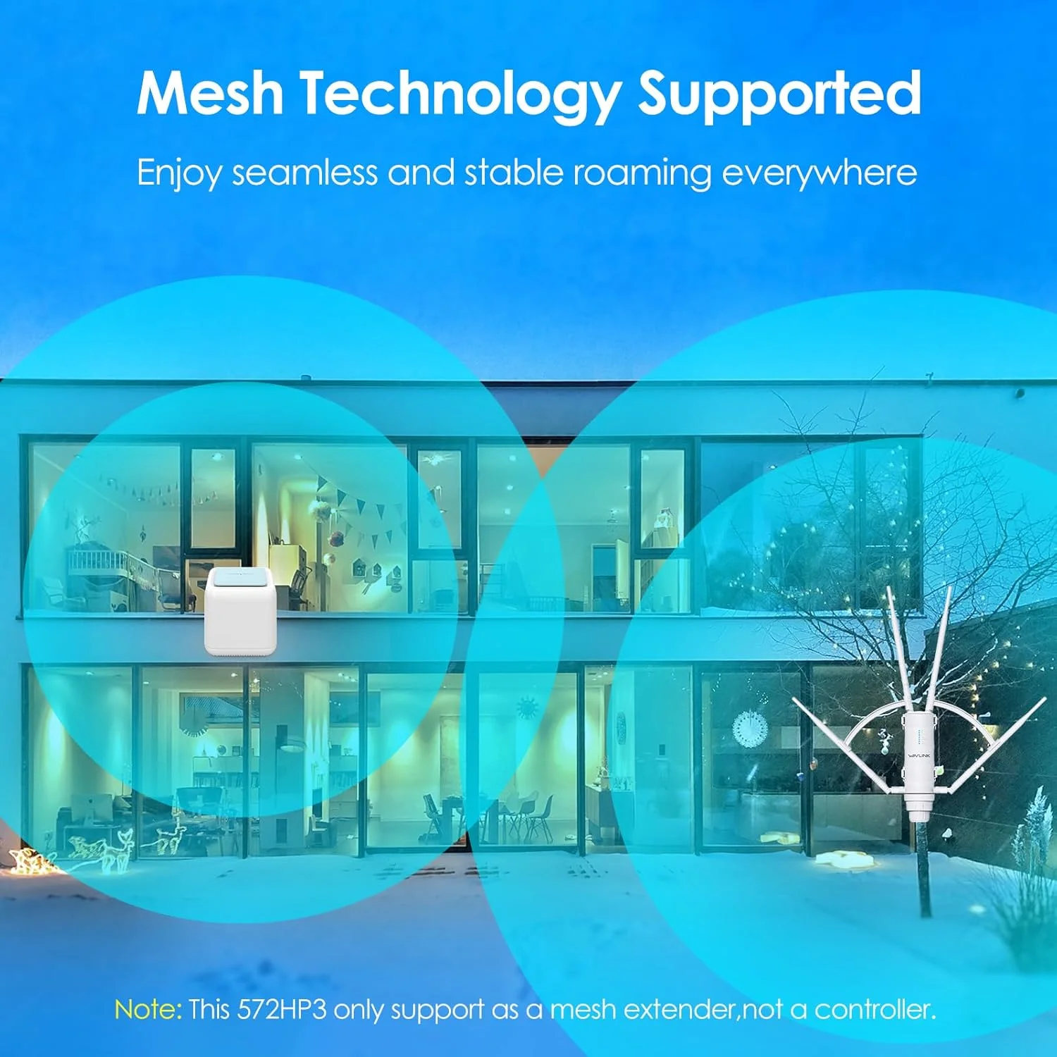 WAVLINK AC1200 توسعه دهنده وای فای/اکسس پوینت بی سیم بیرونی با برد بلند و مقاوم در برابر آب و هوا با POE غیرفعال، دو باند 2.4G+5G، 4 آنتن اومنی دایرکشنال 7dBi، پشتیبانی از حالت های روتر/AP/تکرار کننده/مش WAVLINK AC1200 توسعه دهنده وای فای/اکسس پوینت بی سیم بیرونی با برد بلند و مقاوم در برابر آب و هوا با POE غیرفعال، دو باند 2.4G+5G، 4 آنتن اومنی دایرکشنال 7dBi، پشتیبانی از حالت های روتر/AP/تکرار کننده/مش