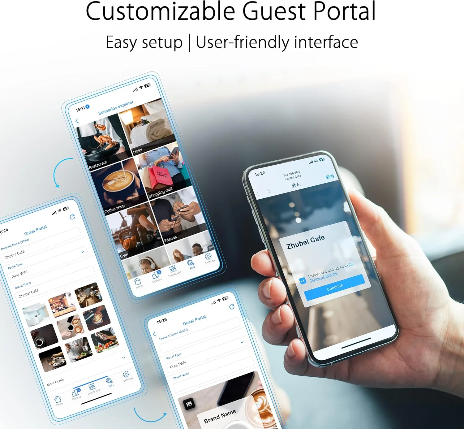 ASUS ExpertWiFi EBR63 AX3000، اکسس پوینت همه کاره با روتر، سوییچ و درگاه امنیتی، پشتیبانی از 5 SSID و VLAN، پورتال مهمان سفارشی، امنیت شبکه تجاری - سفید