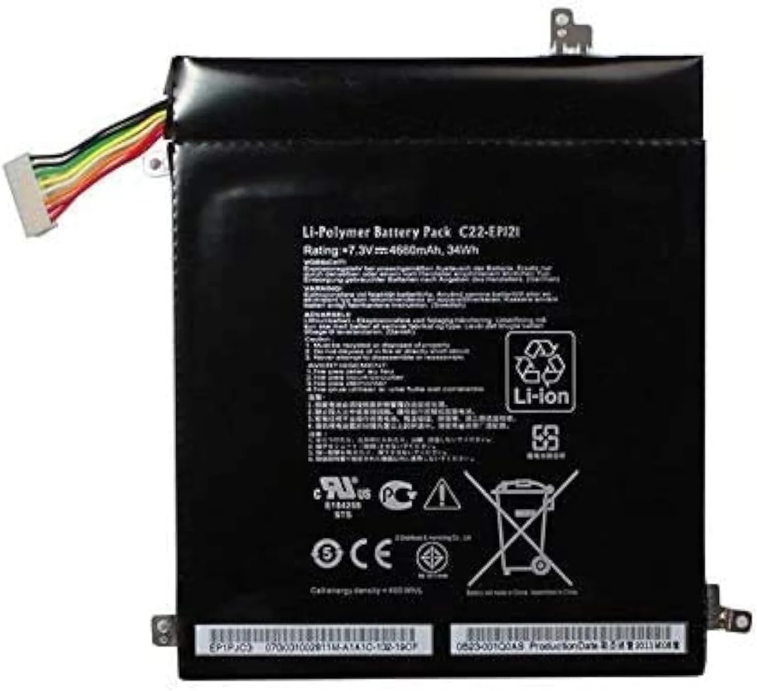 باتری لپ تاپ BANTDY 7.3V 34wh 4660mAh C22-EP121 برای تبلت ASUS Eee Pad B121 EP121 B121-A1 B121-1A001F باتری لپ تاپ BANTDY 7.3V 34wh 4660mAh C22-EP121 برای تبلت ASUS Eee Pad B121 EP121 B121-A1 B121-1A001F