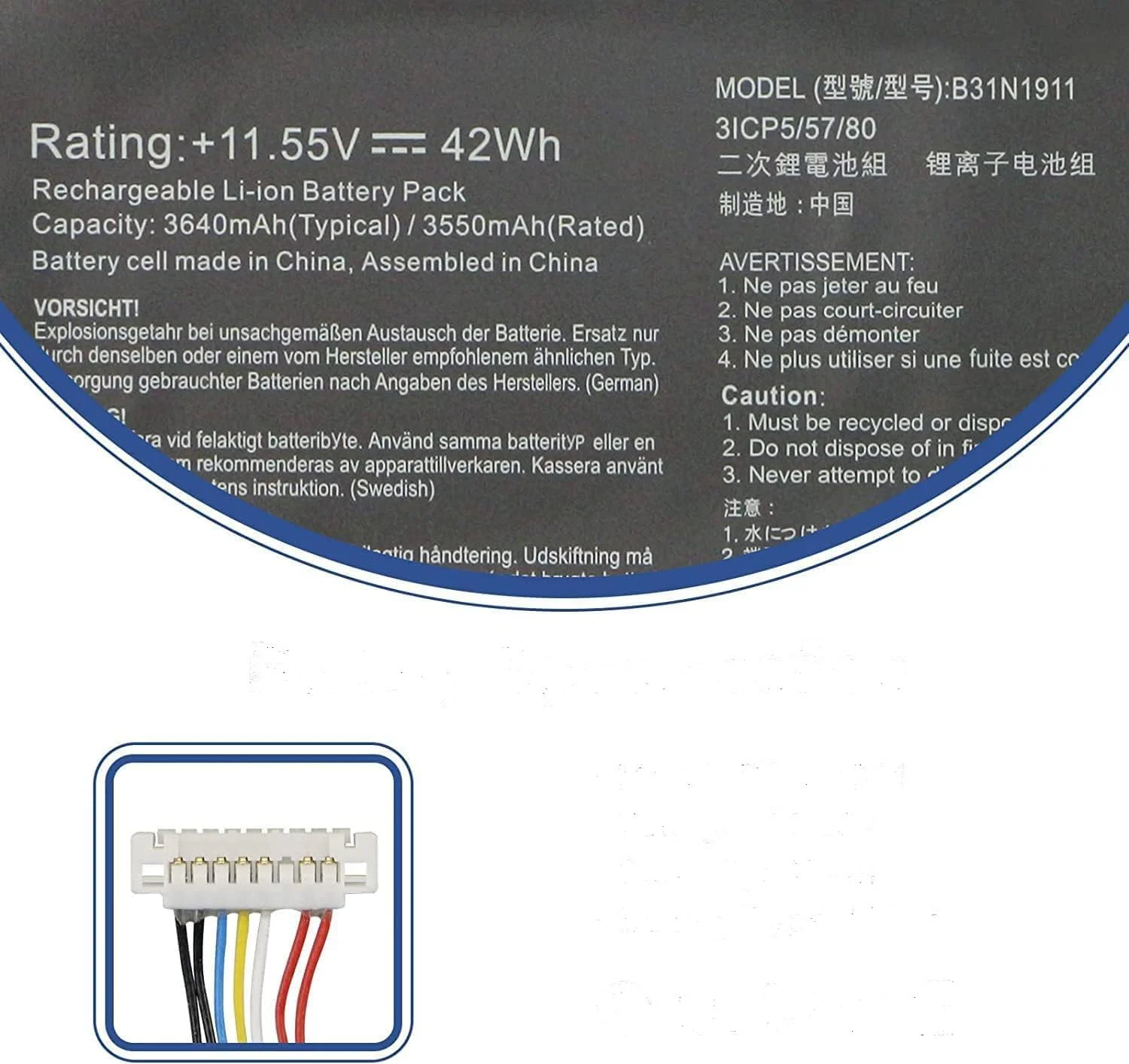 باتری 15.36 ولت 80 واتساعت 5235 میلیآمپر ساعت مدل B31N1911 سازگار با ASUS VivoBook Flip K413EA K413FA K413FP S433EA S433FA TM420U TM420UA TP420UA باتری 15.36 ولت 80 واتساعت 5235 میلیآمپر ساعت مدل B31N1911 سازگار با ASUS VivoBook Flip K413EA K413FA K413FP S433EA S433FA TM420U TM420UA TP420UA