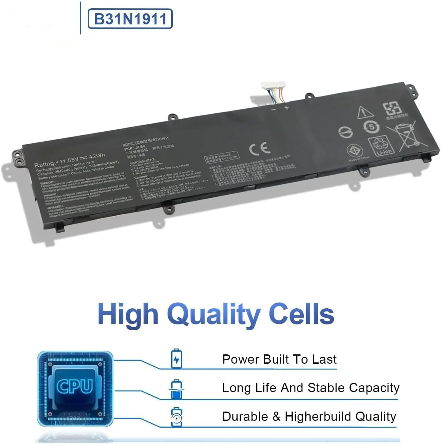 باتری 15.36 ولت 80 واتساعت 5235 میلیآمپر ساعت مدل B31N1911 سازگار با ASUS VivoBook Flip K413EA K413FA K413FP S433EA S433FA TM420U TM420UA TP420UA باتری 15.36 ولت 80 واتساعت 5235 میلیآمپر ساعت مدل B31N1911 سازگار با ASUS VivoBook Flip K413EA K413FA K413FP S433EA S433FA TM420U TM420UA TP420UA