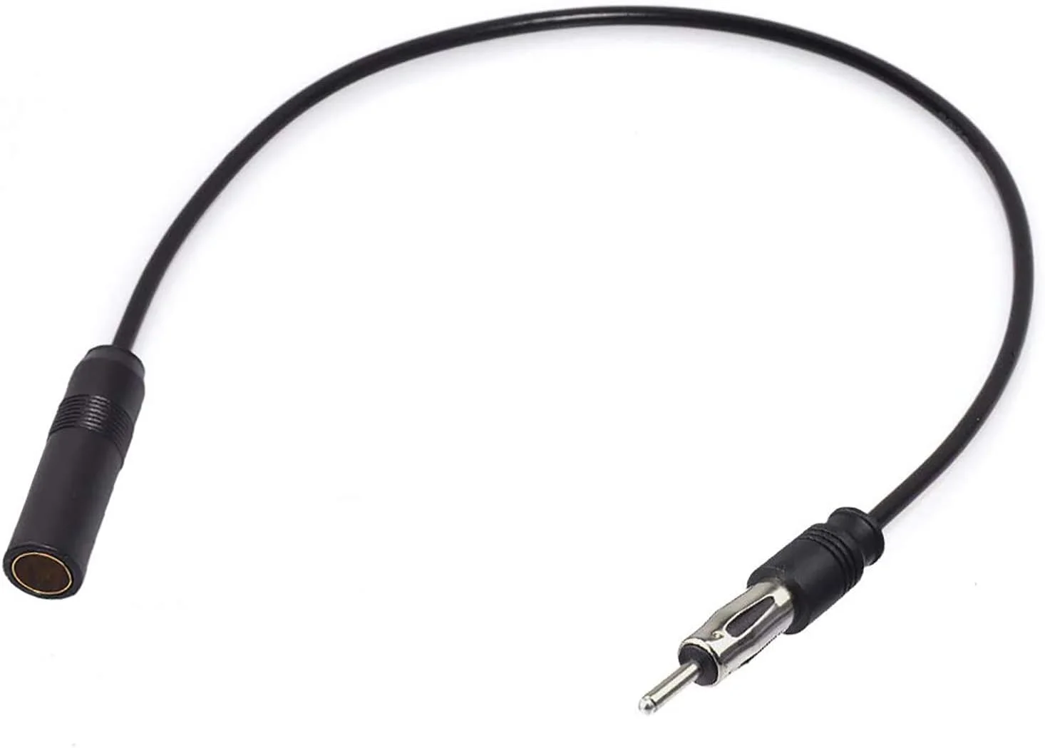 کابل افزایش طول آنتن رادیو خودرو 50 سانتی متر، کابل کواکسیال افزایش طول آنتن رادیو FM AM با کانکتور DIN برای استریو خودرو، کامیون، پخش کننده CD و گیرنده رسانه