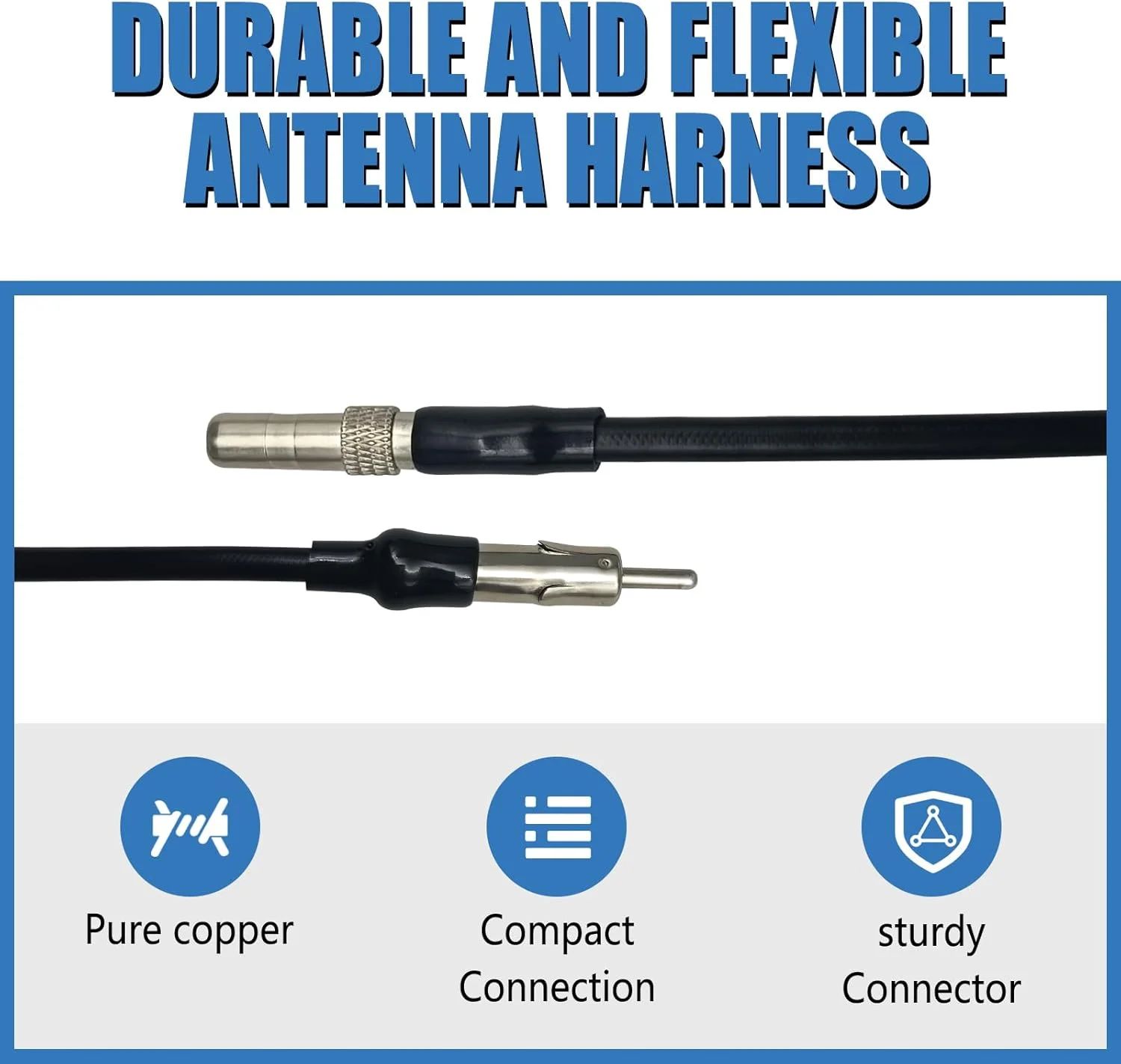 آداپتور آنتن رادیویی SYudwen، پلاگین نر، اتصال کابل، آداپتور ارتقاء FM AM استریو، سازگار با مدل های Yukon 2007-2014، Silverado 1500 2007-2013، G5 2007-2009، Luceme 2006-2011 و غیره