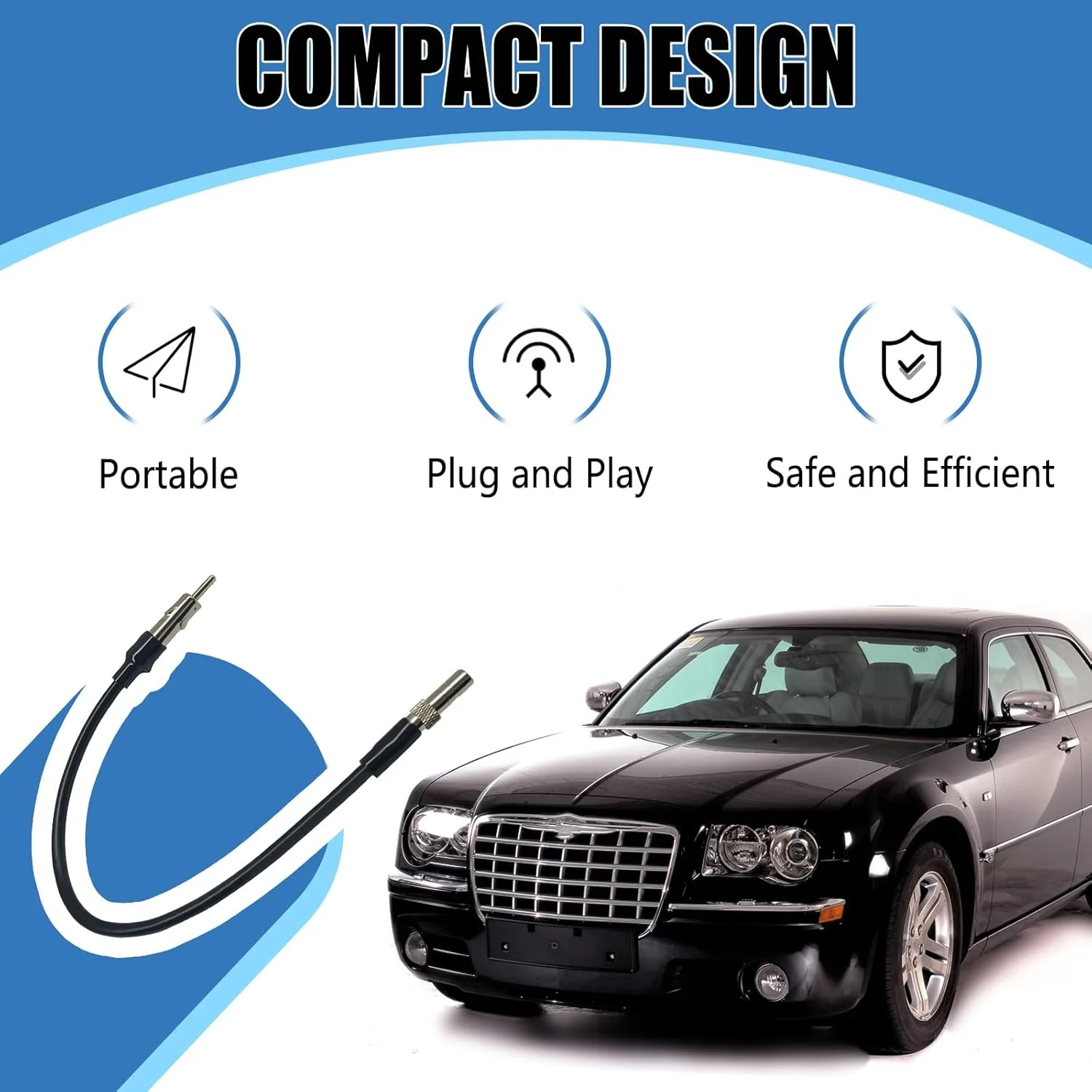 آداپتور آنتن رادیویی SYudwen، پلاگین نر، اتصال کابل، آداپتور ارتقاء FM AM استریو، سازگار با مدل های Yukon 2007-2014، Silverado 1500 2007-2013، G5 2007-2009، Luceme 2006-2011 و غیره