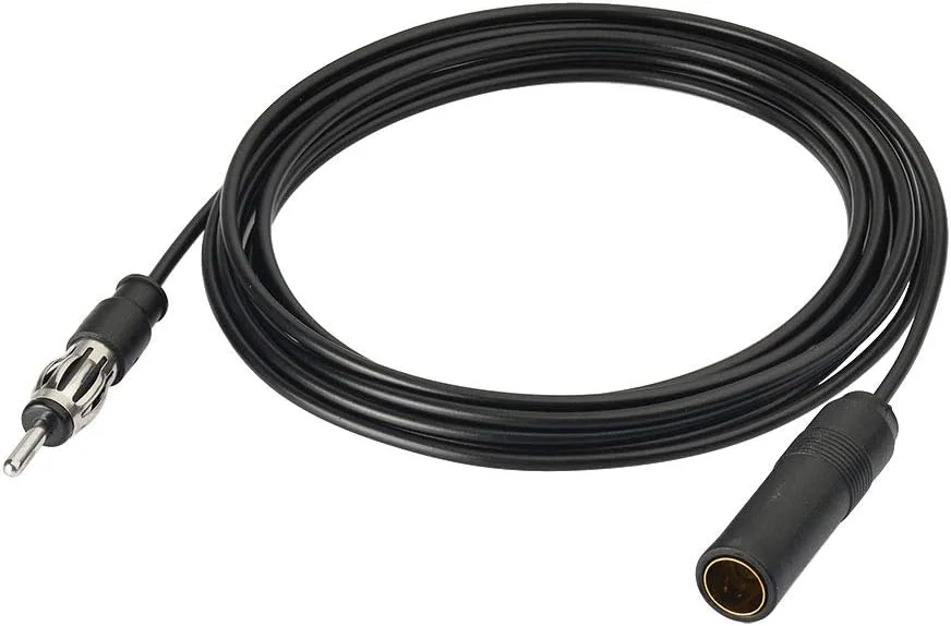 کابل افزایش طول آنتن رادیو AM FM خودرو یوسلائو، 3 متر، DIN نر به مادگی، کابل آنتن خودرو RG174 برای دستگاه پخش استریو، CD و گیرنده رسانه خودرو