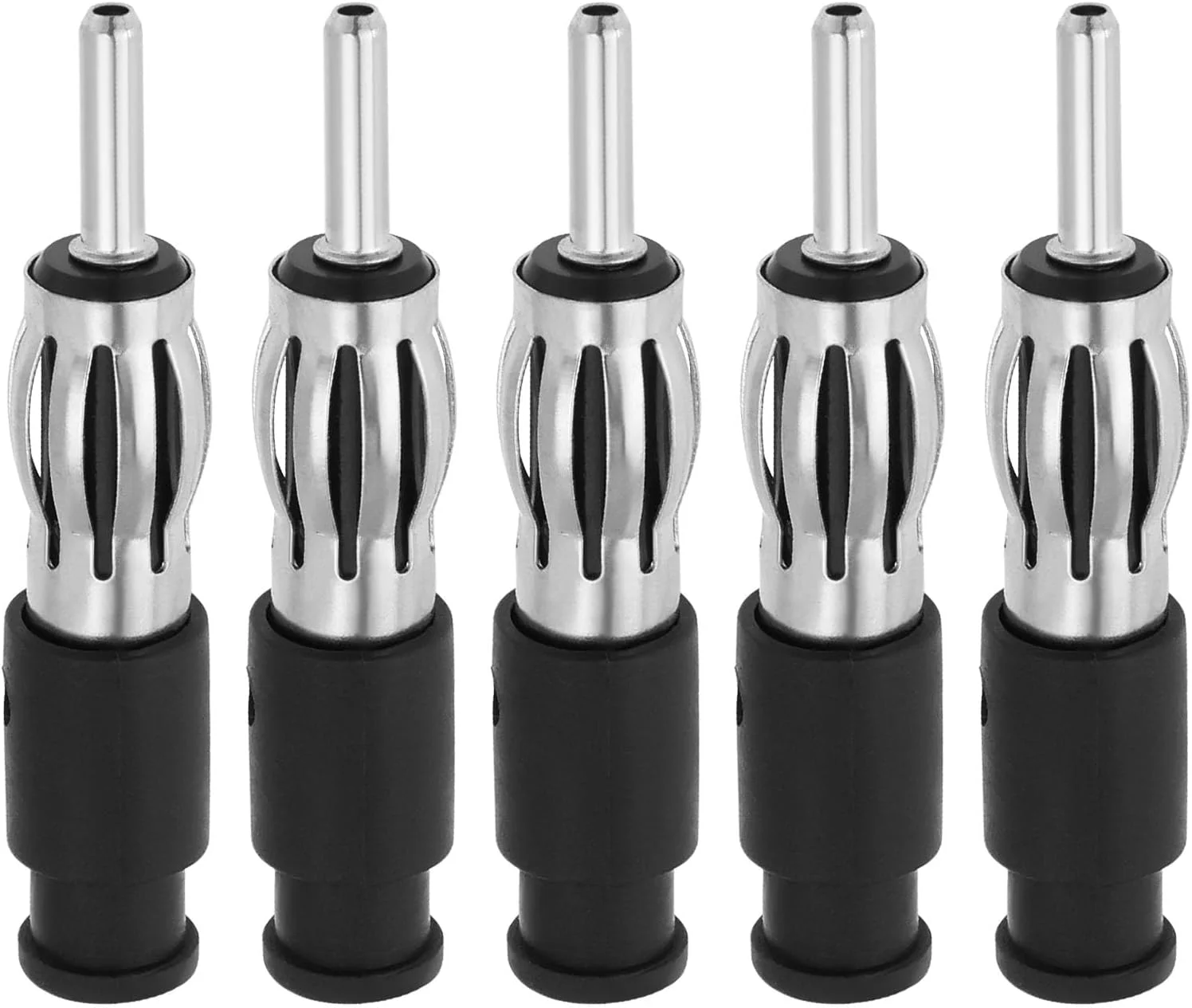 VGOL 5 مجموعه دوشاخه رادیو استریو DIN خودرو مناسب برای اکثر انواع سوکت آنتن رادیو خودرو قدیمی، اتصال دهنده آنتن، پورت های آنتن، دوشاخه DIN