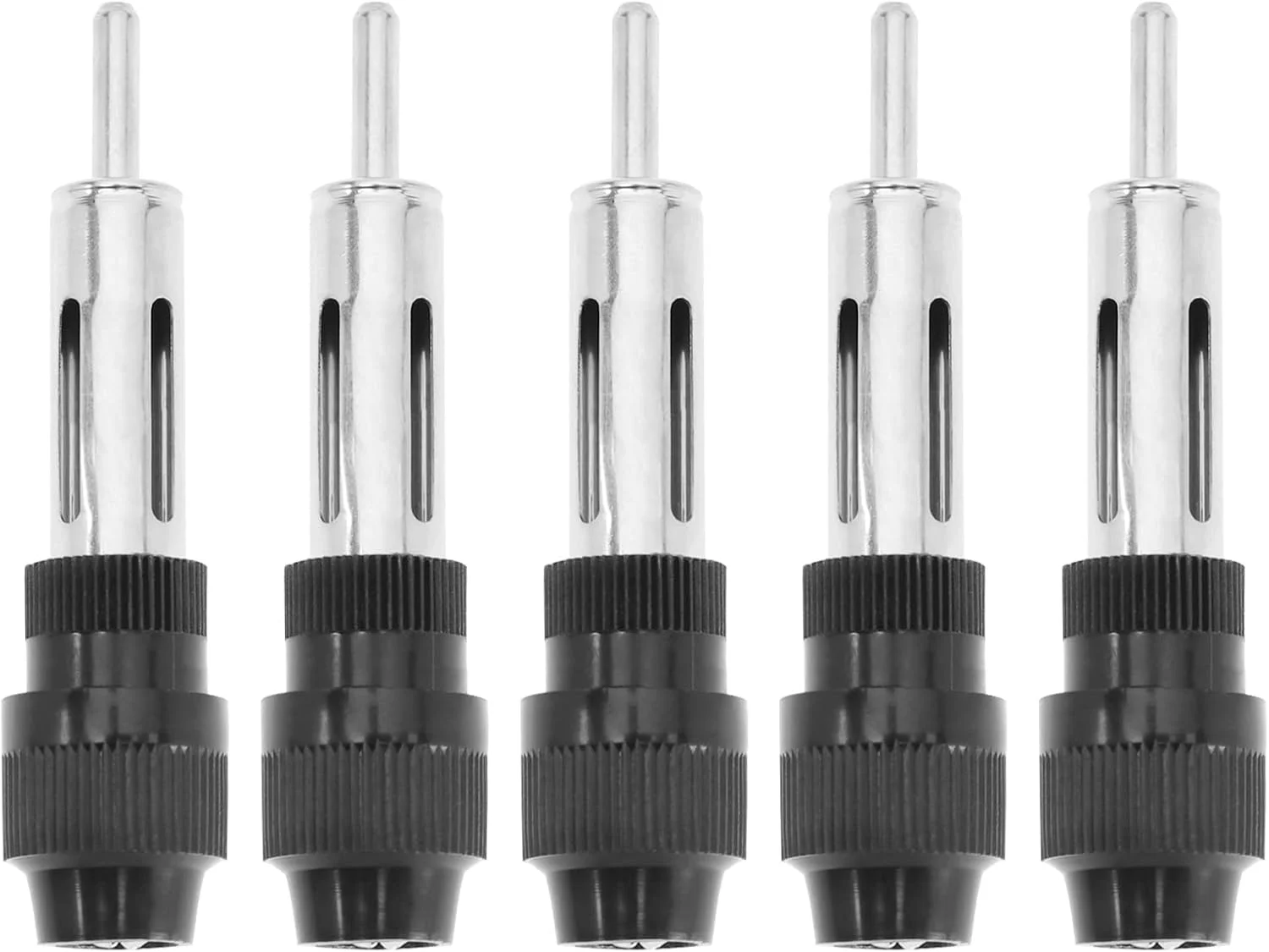 VGOL 5 عدد فیش آنتن رادیو DIN خودرو، جایگزین فیش لحیمی آنتن خودرو DIN مناسب برای رادیوهای خودرو و لوازم جانبی مرتبط