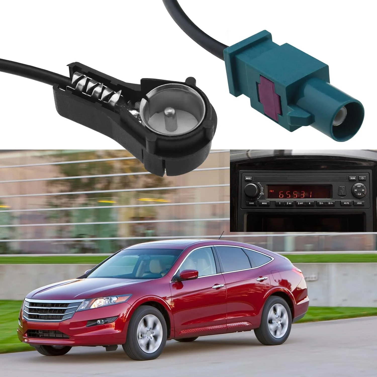 VGOL دو عدد آداپتور آنتن رادیو خودرو فاکرا به ایزو، تبدیل کننده فیش فاکرا به کانکتور ایزو FM، لوازم جانبی الکترونیکی خودرو