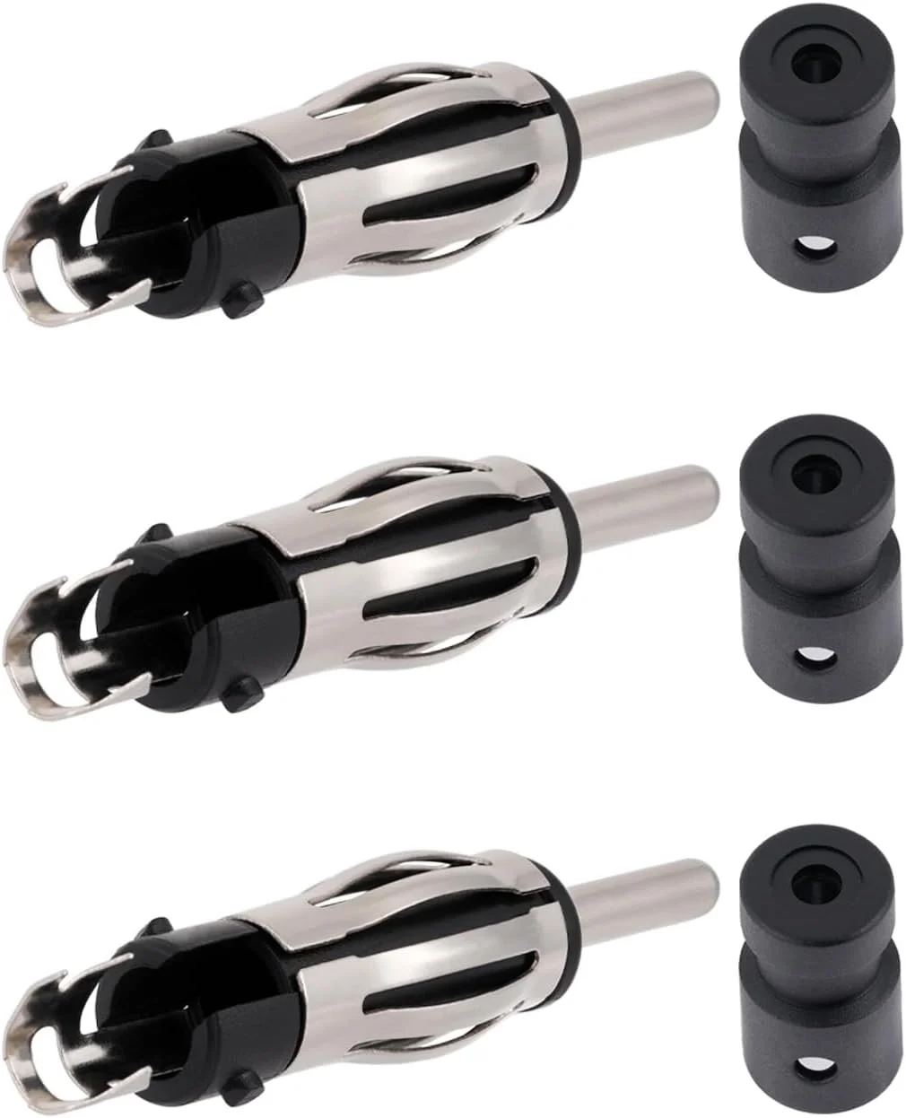 Vecys 3 عدد کانکتور نر DIN رادیو خودرو، پلاگ DIN آنتن خودرو جهانی FM AM، کانکتور مسی برای کابل کواکسیال توسعه RG174