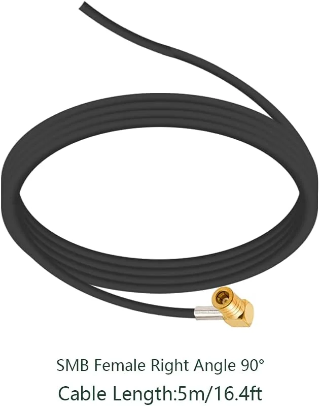 آنتن خودرو کوسه ای Vecys DAB DAB + FM/AM GPS، تقویت کننده سیگنال رادیو خودرو، کانکتور SMA به SMB به DIN، کابل 5 متری RG174 برای سیستم ناوبری GPS رادیو دیجیتال FM/AM خودرو