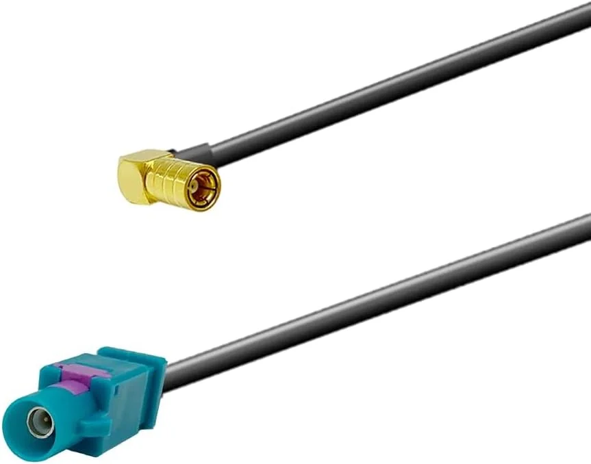 کابل آنتن DAB با اتصال SMB به Fakra، کابل افزایش طول 30 سانتی‌متری، آداپتور آنتن Fakra نر به SMB مادگی، کابل نوع RG174