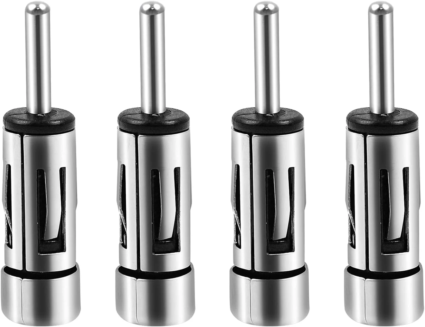 آداپتور آنتن هوایی خودرو Udewo بسته 4 عددی، سوکت ISO به مبدل دوشاخه DIN برای واحد اصلی رادیو استریو صوتی خودرو