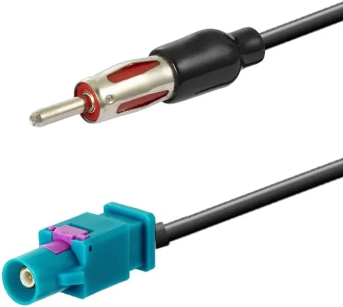 کابل تبدیل فاکرا به DIN، آداپتور فاکرا Z برای رادیو خودرو، تلویزیون، DAB + GPS، فیش فاکرا به DIN، کابل فاکرا RG174 به طول 30 سانتی متر برای آنتن رادیو FM/AM