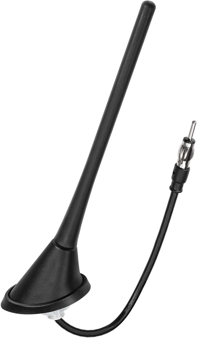 آنتن جایگزین خودرو جهانی SZSAUTO با اتصال DIN، پایه نصب، آنتن رادیو AM FM استریو خودرو برای واحد اصلی گیرنده استریو کامیون خودرو رادیو FM HD