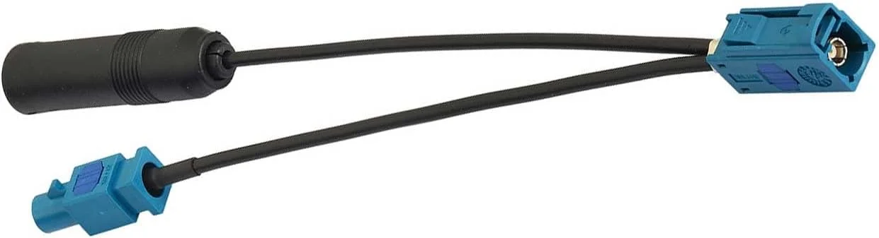 کابل تبدیل آنتن خودرو فاکرا Z مادگی به نری DIN، کابل آداپتور Y شکل آنتن خودرو، اسپلیتر آنتن رادیو FM AM خودرو به طول 15 سانتی متر مناسب برای خودرو، کامیون، SUV، استریو رادیویی صوتی