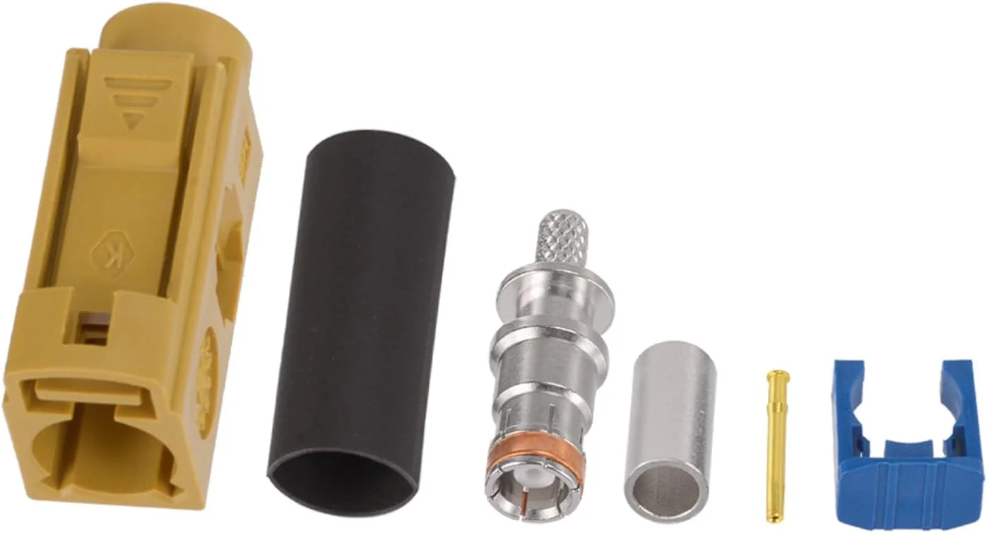 کانکتور فشاری Fakra C Superbat، کانکتور مادگی Fakra K Curry برای کابل کواکسیال RG174 RG179 RG316، برای آنتن خودرو، رادیو Sirius XM، مسیریابی و غیره، 10 عدد