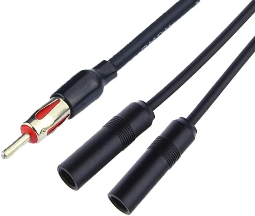 سوکت تبدیل آنتن رادیو استریو خودرو یک نری به دو مادگی