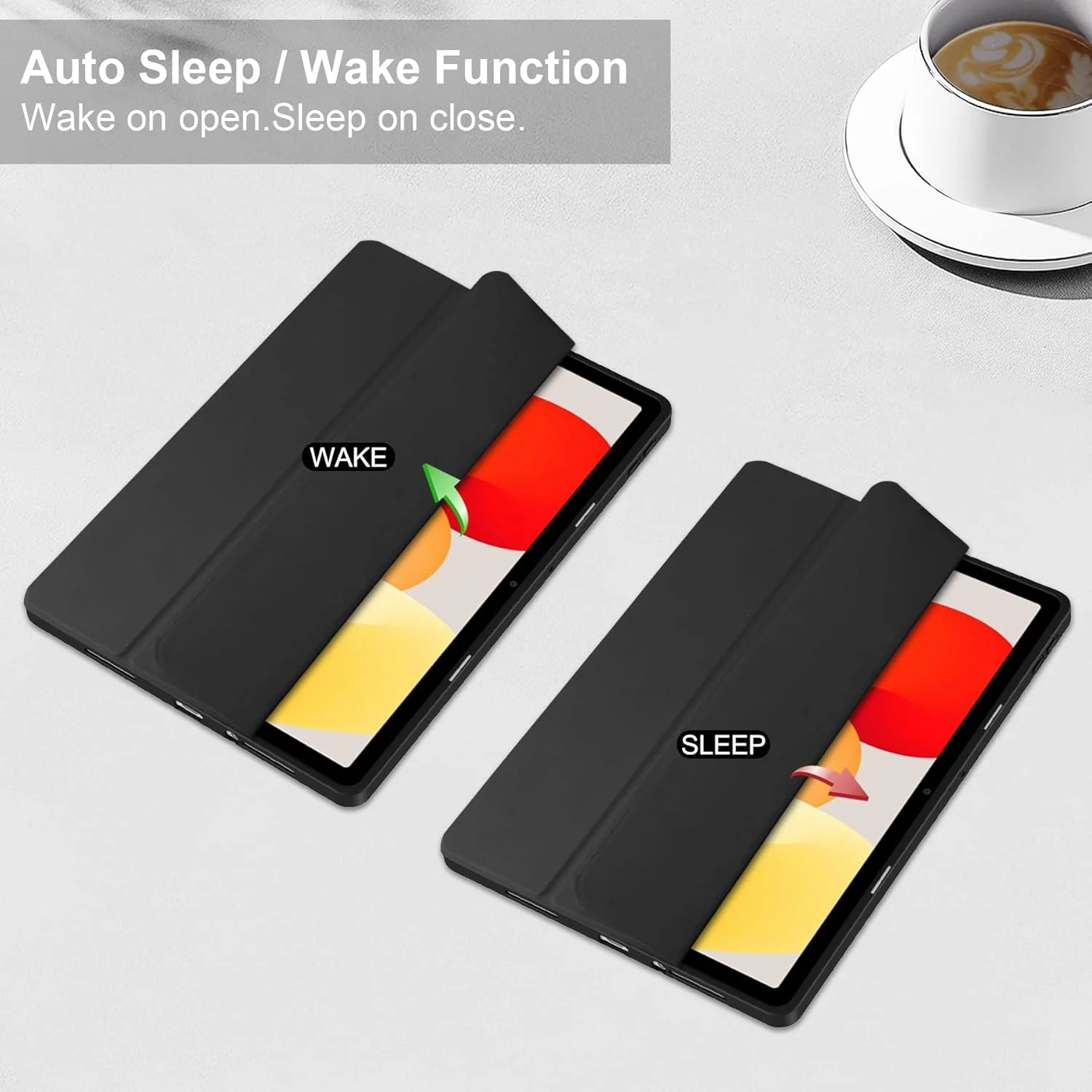 محافظ باریک تبلت سازگار با شیائومی ردمی پد اس ای 11 اینچ 2023، با پشت شفاف و فریم TPU ضد ضربه، پشتیبانی از حالت خواب/بیدار خودکار، دسترسی آسان به تبلت