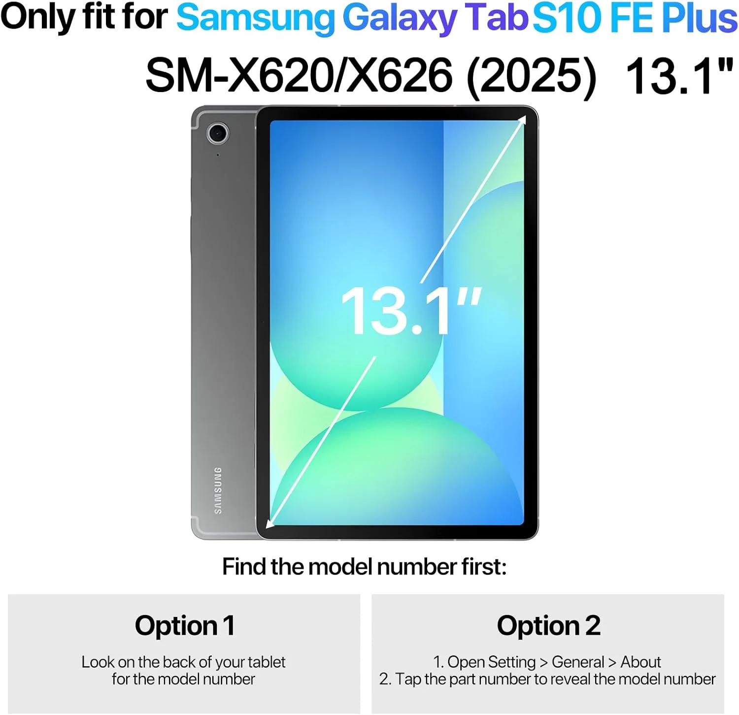 کیف تبلت سامسونگ گلکسی تب S10 FE پلاس 13.1 اینچ مدل 2025 با جای قلم، طراحی مثلثی، کیف تاشو [با قابلیت خواب/بیدار شدن خودکار]، مشکی